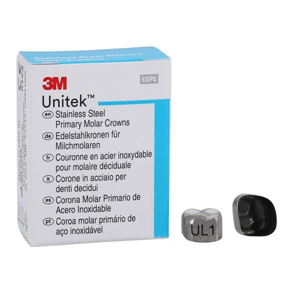 3M Solventum 900211 Unitek Crowns Stainless Steel 2nd Primary Molar #1 Upper Left 5/Bx 3M Solventum 900211 Unitek Crowns Stainless Steel 2nd Primary Molar #1 Upper Left 5/Bx